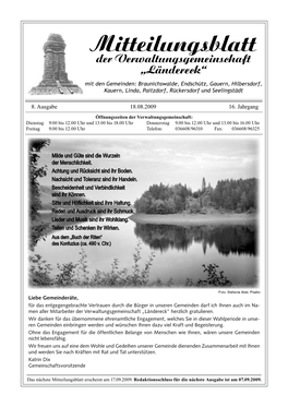Mitteilungsblatt August 2009