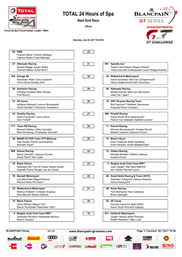 Startgrid 24 Hours of Spa 2017 (Pdf)