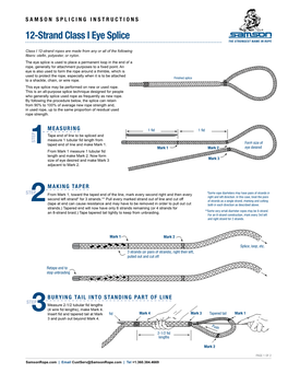 12-Strand Class I Eye Splice