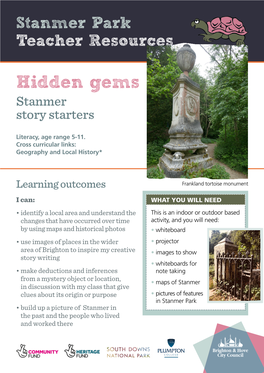 Hidden Gems Stanmer Story Starters