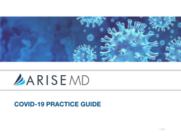 ARISE Covid Practice Guide, Is Intended for Internal Circulation and Reference by ARISE MD, Ltd