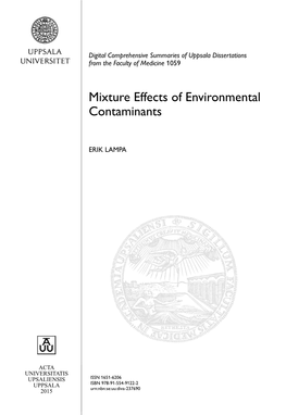 Mixture Effects of Environmental Contaminants