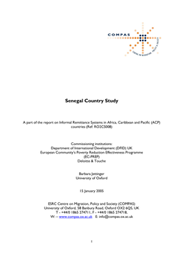 Senegal Country Study