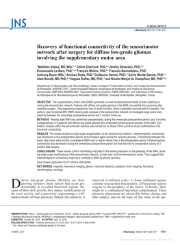 Recovery of Functional Connectivity of the Sensorimotor Network After Surgery for Diffuse Low-Grade Gliomas Involving the Supplementary Motor Area