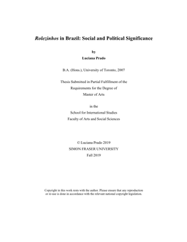 Rolezinhos in Brazil: Social and Political Significance