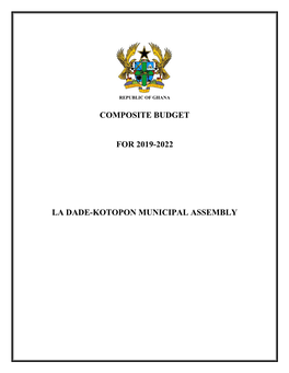 Composite Budget for 2019-2022 La Dade-Kotopon