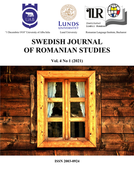 Swedish Journal of Romanian Studies