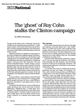 The 'Ghost' of Roy Cohn Stalks the Clinton Campaign