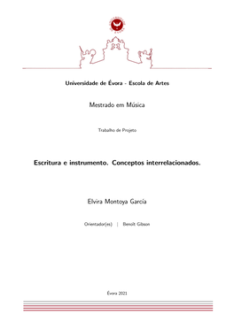 Mestrado Em Música Escritura E Instrumento. Conceptos