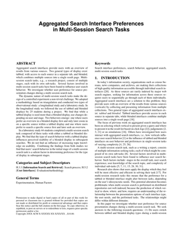 Aggregated Search Interface Preferences in Multi-Session Search Tasks