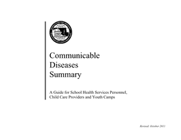 Communicable Diseases Summary