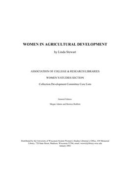 Feminist Theory and Development Practice