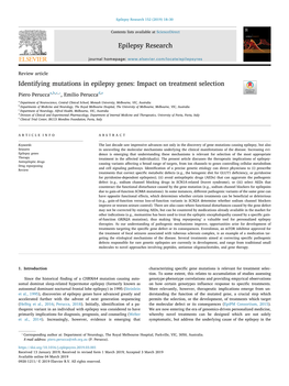 Identifying Mutations in Epilepsy Genes Impact on Treatment Selection