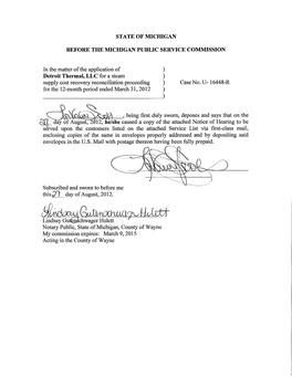 Filed in This Case Shall Be Submitted Electronically Through the Commission’S E-Dockets Website At: Michigan.Gov/Mpscedockets