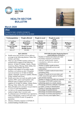 Health Sector Bulletin