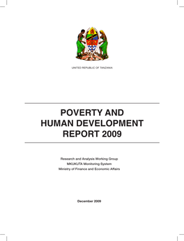 Poverty and Human Development Report 2009