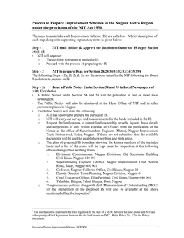 Process to Prepare Improvement Schemes in the Nagpur Metro Region Under the Provisions of the NIT Act 1936