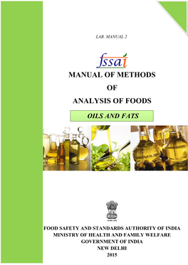 13. Manual on Oils and Fats