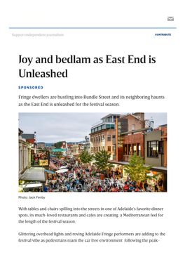 Joy and Bedlam As East End Is Unleashed