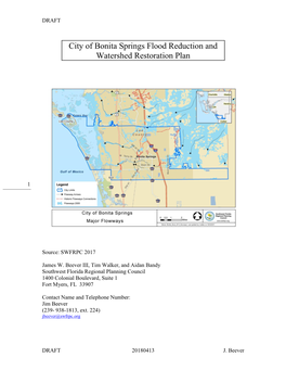 City of Bonita Springs Flood Reduction and Watershed Restoration Plan