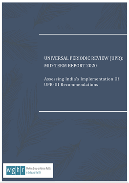 Universal Periodic Review (Upr): Mid-Term Report 2020