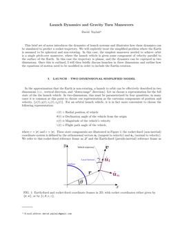 Launch Dynamics and Gravity Turn Maneuvers