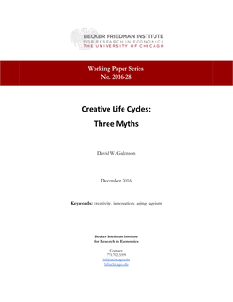 Creative Life Cycles: Three Myths