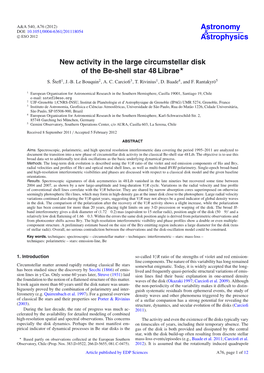 New Activity in the Large Circumstellar Disk of the Be-Shell Star 48 Librae⋆