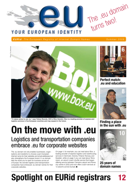 On the Move with .Eu 10 Logistics and Transportation Companies Embrace .Eu for Corporate Websites