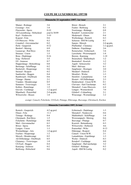 Coupe De Luxembourg 1996/97