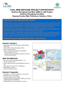 Guizhou Zhongling Coal Mine CMM to LNG Project (Nayong County