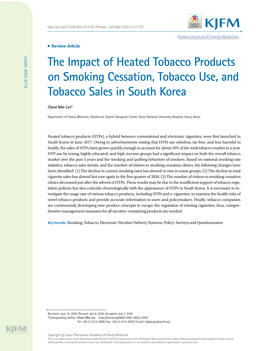 The Impact of Heated Tobacco Products on Smoking Cessation, Tobacco Use, and Tobacco Sales in South Korea