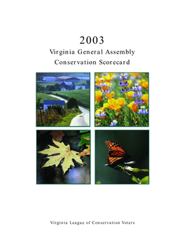 Virginia General Assembly Conservation Scorecard