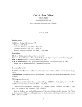 Curriculum Vitae John R