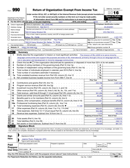 Return of Organization Exempt from Income