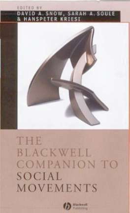 The Blackwell Companion to Social Movements, Edited by David A