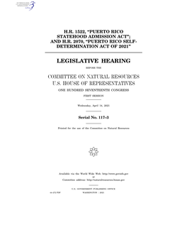 Legislative Hearing Committee on Natural
