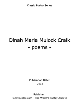 Dinah Maria Mulock Craik - Poems