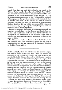 Obituary. John Lanyon, 1839-1900