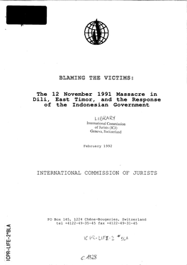 East Timor-Blaming the Victims-Fact Finding Mission Report-1992-Eng