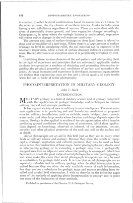 PHOTO-INTERPRETATION in MILITARY Geologyl John T