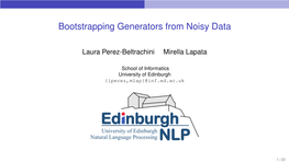 Bootstrapping Generators from Noisy Data