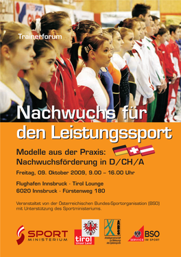 Trainerforum Nachwuchs Für Den Leistungssport Innsbruck Am 9