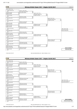 Winmau British Classic 2017 - Singles 18/09/2017 24/09/2017 16:0