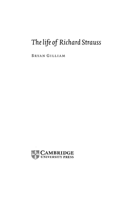 The Life of Richard Strauss