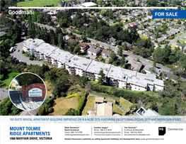 MOUNT TOLMIE RIDGE APARTMENTS for Sale