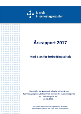 Årsrapport Norsk Hjerneslagregister 2017