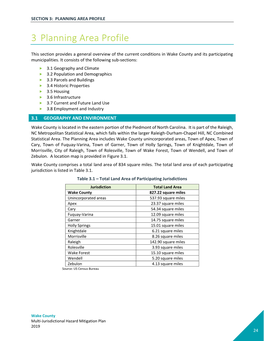 3 Planning Area Profile