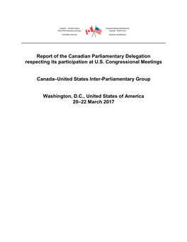 US Congressional Visit -- Washington, D.C., United States Of