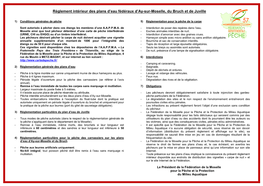 Règlement Intérieur Des Plans D'eau Fédéraux D'ay-Sur-Moselle, Du